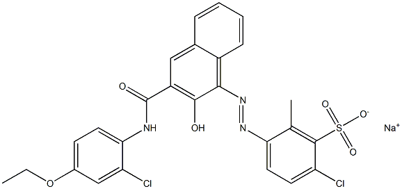 2-Chloro-6-methyl-5-[[3-[[(2-chloro-4-ethoxyphenyl)amino]carbonyl]-2-hydroxy-1-naphtyl]azo]benzenesulfonic acid sodium salt