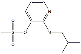 メタンスルホン酸2-(2-メチルプロピルチオ)-3-ピリジニル 化学構造式
