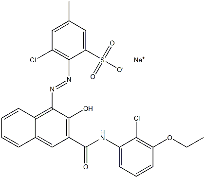  3-Chloro-5-methyl-2-[[3-[[(2-chloro-3-ethoxyphenyl)amino]carbonyl]-2-hydroxy-1-naphtyl]azo]benzenesulfonic acid sodium salt