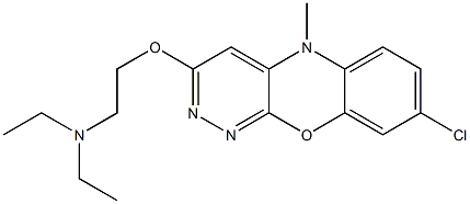 8-Chloro-3-(2-diethylaminoethoxy)-5-methyl-5H-pyridazino[3,4-b][1,4]benzoxazine 结构式