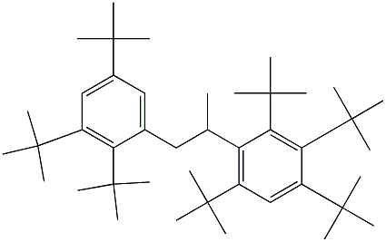 2-(2,3,4,6-テトラ-tert-ブチルフェニル)-1-(2,3,5-トリ-tert-ブチルフェニル)プロパン 化学構造式
