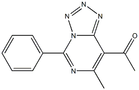 8-Acetyl-5-phenyl-7-methyltetrazolo[1,5-c]pyrimidine,,结构式