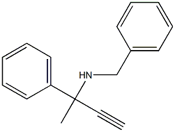 1-Phenyl-1-methyl-2-propynylbenzylamine Struktur