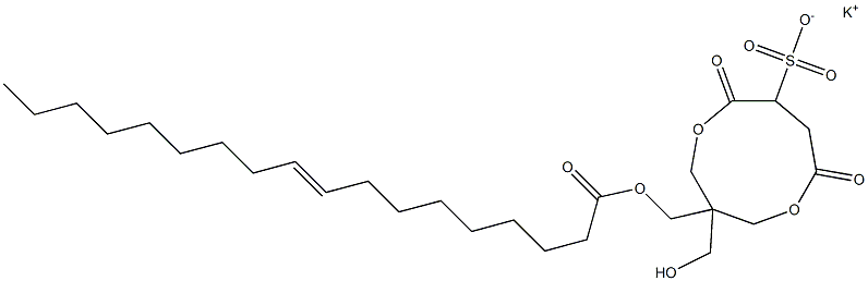 1-[[[(E)-1-Oxo-9-octadecen-1-yl]oxy]methyl]-1-(hydroxymethyl)-4,7-dioxo-3,8-dioxacyclononane-6-sulfonic acid potassium salt Structure