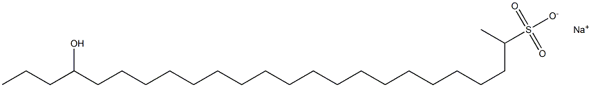 21-Hydroxytetracosane-2-sulfonic acid sodium salt 结构式