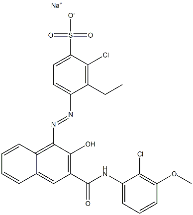  2-Chloro-3-ethyl-4-[[3-[[(2-chloro-3-methoxyphenyl)amino]carbonyl]-2-hydroxy-1-naphtyl]azo]benzenesulfonic acid sodium salt