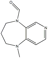 2,3,4,5-テトラヒドロ-1-メチル-1H-ピリド[3,4-b][1,4]ジアゼピン-5-カルボアルデヒド 化学構造式