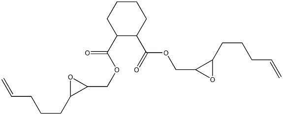 Cyclohexane-1,2-dicarboxylic acid bis(2,3-epoxy-7-octen-1-yl) ester Struktur