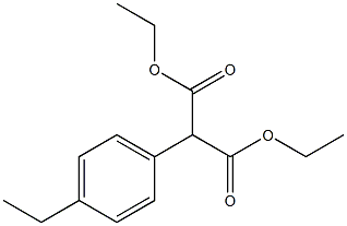 (p-エチルフェニル)マロン酸ジエチル 化学構造式