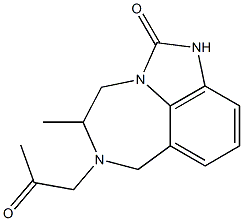 4,5,6,7-テトラヒドロ-5-メチル-6-(2-オキソプロピル)イミダゾ[4,5,1-jk][1,4]ベンゾジアゼピン-2(1H)-オン 化学構造式