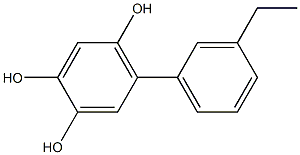 5-(3-Ethylphenyl)benzene-1,2,4-triol Struktur