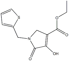 1-[(2-Thienyl)methyl]-2,5-dihydro-4-hydroxy-5-oxo-1H-pyrrole-3-carboxylic acid ethyl ester Structure