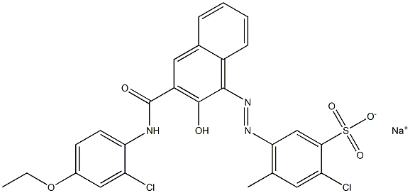 2-Chloro-4-methyl-5-[[3-[[(2-chloro-4-ethoxyphenyl)amino]carbonyl]-2-hydroxy-1-naphtyl]azo]benzenesulfonic acid sodium salt