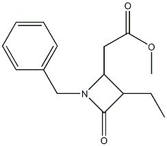 [1-Benzyl-4-oxo-3-ethylazetidin-2-yl]acetic acid methyl ester Structure