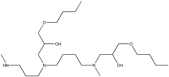 1,1'-[1-(2-Methylaminoethyl)-1,4-butanediylbis(methylimino)]bis(3-butoxy-2-propanol),,结构式