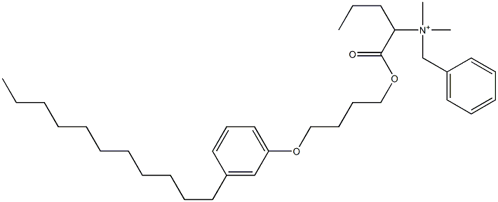 N,N-Dimethyl-N-benzyl-N-[1-[[4-(3-undecylphenyloxy)butyl]oxycarbonyl]butyl]aminium Struktur