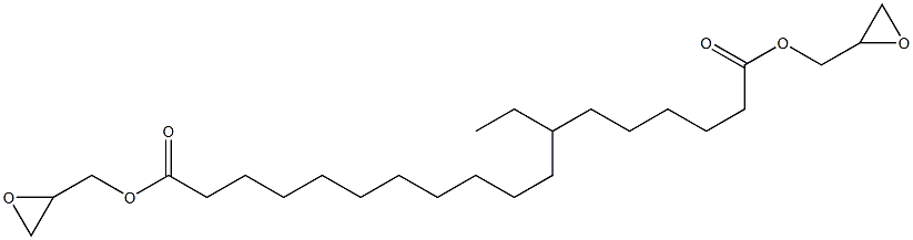 7-Ethyloctadecanedioic acid bis(oxiranylmethyl) ester Structure