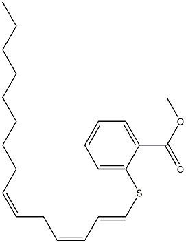 2-[[(1E,3Z,6Z)-1,3,6-Pentadecatrien-1-yl]thio]benzoic acid methyl ester Structure