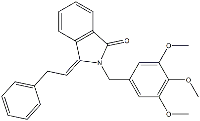 2-(3,4,5-Trimethoxybenzyl)-3-(2-phenylethylidene)-2H-isoindol-1-one Structure