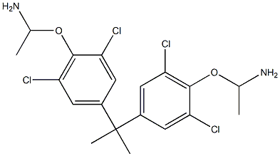 1,1'-[Isopropylidenebis(2,6-dichloro-4,1-phenyleneoxy)]bis(ethanamine) Structure