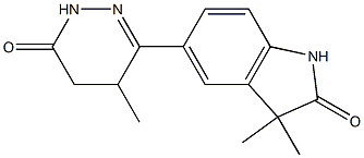 3,3-Dimethyl-5-[(1,4,5,6-tetrahydro-4-methyl-6-oxopyridazin)-3-yl]-1H-indol-2(3H)-one Structure