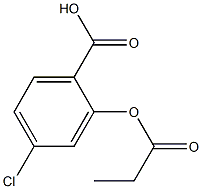 2-Propanoyloxy-4-chlorobenzoic acid Struktur