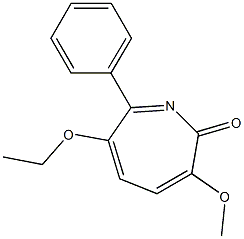 3-メトキシ-6-エトキシ-7-フェニル-2H-アゼピン-2-オン 化学構造式