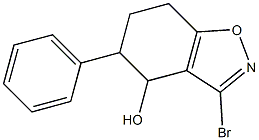 3-ブロモ-4,5,6,7-テトラヒドロ-5-フェニル-1,2-ベンゾイソオキサゾール-4-オール 化学構造式