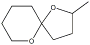 2-メチル-1,6-ジオキサスピロ[4.5]デカン 化学構造式