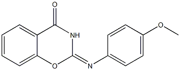 2,3-Dihydro-2-(4-methoxyphenylimino)-4H-1,3-benzoxazin-4-one Struktur