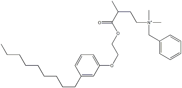 N,N-Dimethyl-N-benzyl-N-[3-[[2-(3-nonylphenyloxy)ethyl]oxycarbonyl]butyl]aminium Structure