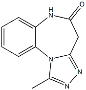 1-メチル-4H-[1,2,4]トリアゾロ[4,3-a][1,5]ベンゾジアゼピン-5(6H)-オン 化学構造式
