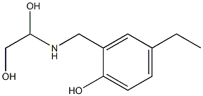 2-[(1,2-Dihydroxyethyl)aminomethyl]-4-ethylphenol Struktur