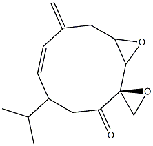 (3R)-6-(1-Methylethyl)-9-methylene-11,12-epoxy-1-oxaspiro[2.9]dodec-7-en-4-one,,结构式