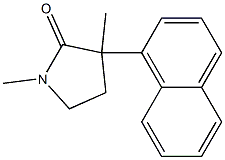 1,3-Dimethyl-3-(1-naphthalenyl)pyrrolidin-2-one Struktur