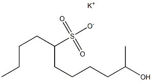 10-Hydroxyundecane-5-sulfonic acid potassium salt 结构式