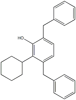 2,5-Dibenzyl-6-cyclohexylphenol,,结构式