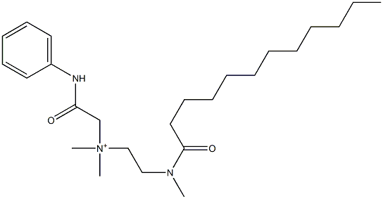 N,N-Dimethyl-N-[2-[methyl(1-oxododecyl)amino]ethyl]-2-oxo-2-(phenylamino)ethanaminium,,结构式