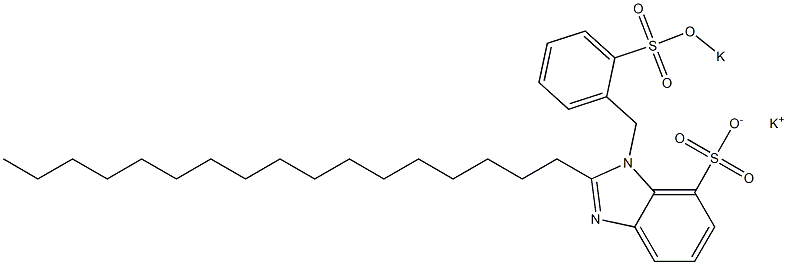  1-[2-(Potassiooxysulfonyl)benzyl]-2-heptadecyl-1H-benzimidazole-7-sulfonic acid potassium salt