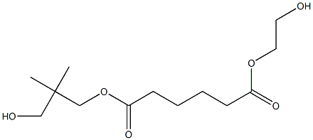 Adipic acid 1-(2-hydroxyethyl)6-(3-hydroxy-2,2-dimethylpropyl) ester Struktur