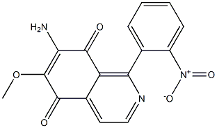 7-Amino-6-methoxy-1-(2-nitrophenyl)isoquinoline-5,8-dione,,结构式