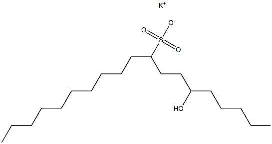 6-Hydroxynonadecane-9-sulfonic acid potassium salt Structure