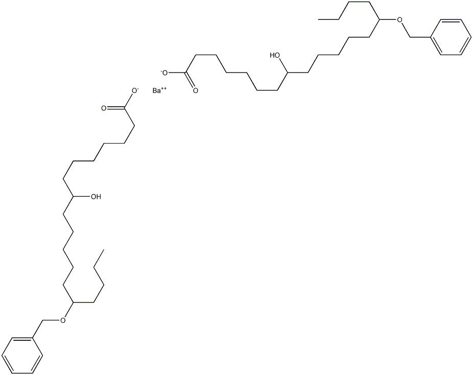 Bis(14-benzyloxy-8-hydroxystearic acid)barium salt Structure