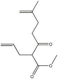 2-Allyl-6-methyl-3-oxo-6-heptenoic acid methyl ester,,结构式