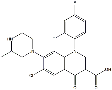  6-Chloro-1-(2,4-difluorophenyl)-7-(3-methylpiperazino)-1,4-dihydro-4-oxoquinoline-3-carboxylic acid