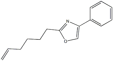 2-(5-Hexenyl)-4-phenyloxazole,,结构式