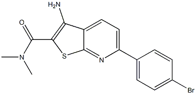 3-Amino-N,N-dimethyl-6-(4-bromophenyl)thieno[2,3-b]pyridine-2-carboxamide,,结构式