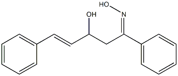 (1E)-1,5-Diphenyl-3-hydroxy-4-penten-1-one oxime,,结构式