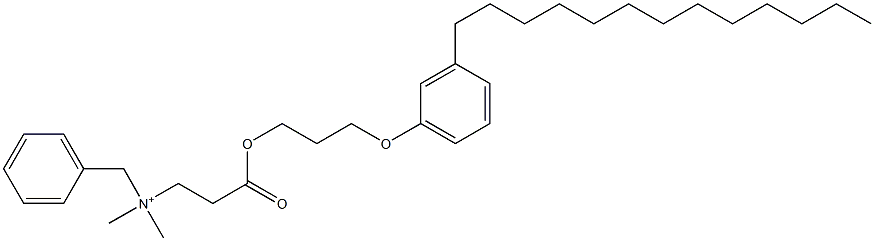 N,N-Dimethyl-N-benzyl-N-[2-[[3-(3-tridecylphenyloxy)propyl]oxycarbonyl]ethyl]aminium Structure