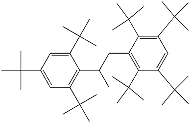 1-(2,3,5,6-テトラ-tert-ブチルフェニル)-2-(2,4,6-トリ-tert-ブチルフェニル)プロパン 化学構造式